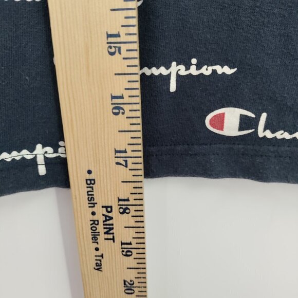 Champion Cotton All Over Logo Script Multi Heritage Tee Crop Top Small Women - Picture 8 of 11